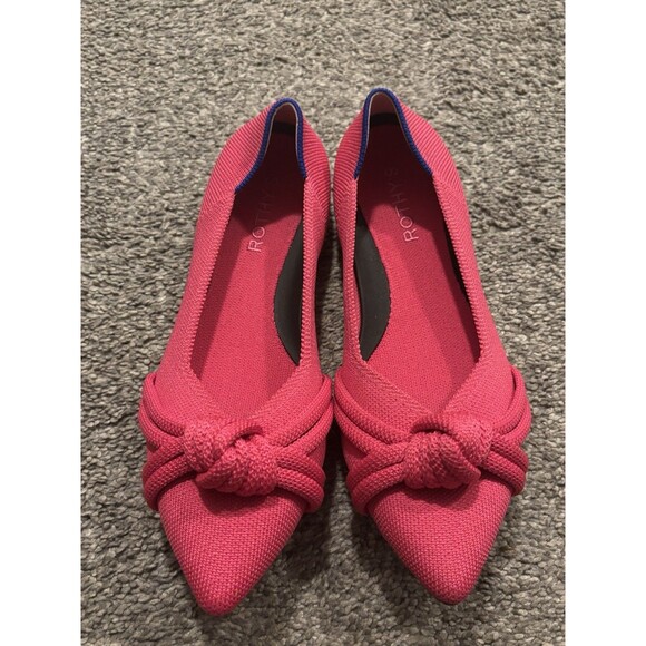 Rothy's The Knot Point II Starfish Pink Sustainable Comfort Flats Sz 8 - Picture 2 of 7
